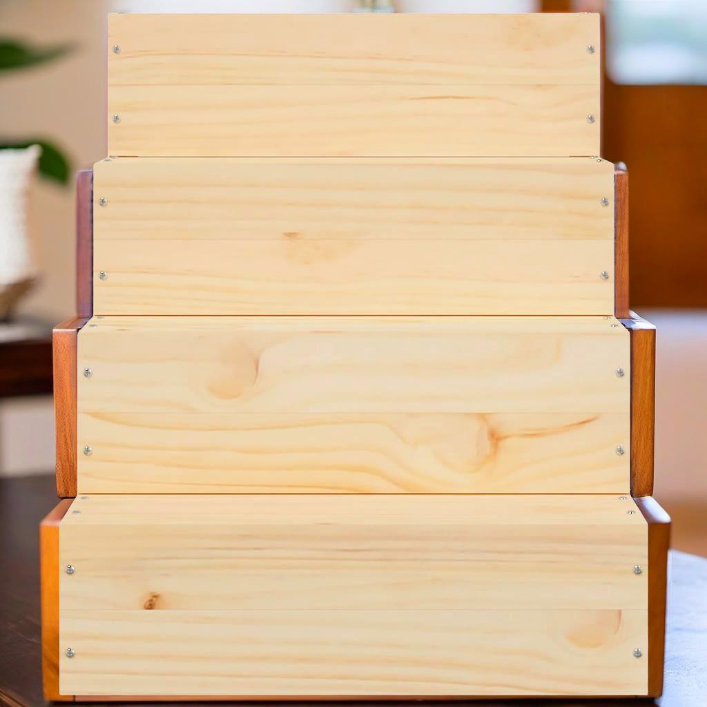 Massive Kiefernholz Hunde- & Katzentreppe